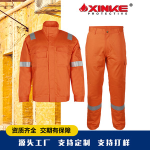 Conjunto de Ropa de Trabajo Reflectante Frecotex, Naranja, Algodón, Uniformes de Seguridad para Hombre, para Uso en Talleres - Product Image 4