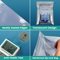 ESD Bag Anti Static Shielding Pouch EMI Conductive Reclosable Zipper Custom Printed Size for IC Chips Semiconductor Factory