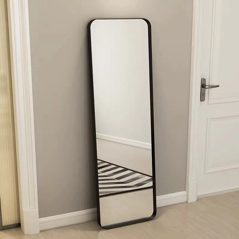 Custom Nordic Home Bedroom Wall Hanging Dressing Mirror Designs Black Full Body Length Mirror