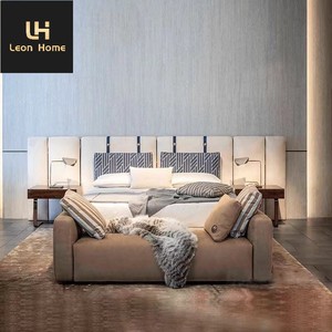 Set di camere <span class=keywords><strong>da</strong></span> <span class=keywords><strong>letto</strong></span> in tessuto di velluto di lusso Queen Size mobili moderni <span class=keywords><strong>letto</strong></span> king Size - Product Image 6