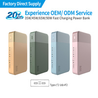 Batería Externa Portátil de Carga Rápida de Alta Capacidad de 35 W, 45 W, 65 W, 10000 mAh, 20000 mAh, Marca Personalizada, Económica, para Teléfono Móvil