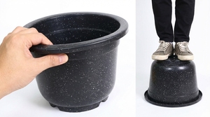 Pots de fleurs en plastique sur mesure, effet pierre, durables, pour pépinière, jardin, intérieur, extérieur, fournisseur en gros - Product Image 3