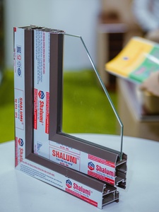 Profilé en aluminium Shalumi série 6000 brun foncé avec revêtement PVDF pour systèmes de portes et fenêtres, soudage, découpe, haute qualité, architectural - Product Image 5