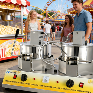 Máquina de Palomitas de Maíz Comercial Estándar para Cine, de Doble Recipiente, Eficiente, de Trabajo Continuo y Construcción Duradera - Product Image 1