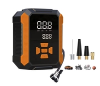 Gonfleur de pneus de voiture Pompe à usage intensif Gonfleur de pneus Pompe légère portable, sans fil pour voiture, moto et vélo