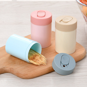 Circular Plastic <b>Toothpick</b> Holder in Restaurant Tube Can Design Household <b>Toothpick</b> Bottle Rack - Product Image 2