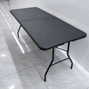 Table en grain de bois noir Pliante Table pliante de 6 pieds Table de restaurant pliante - Product Image 6