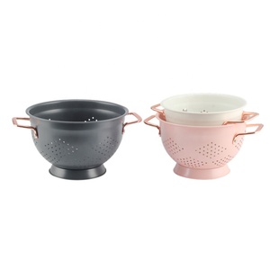 Stainless Steel Dishwasher Safe Kitchen Accessories Large Size copper handle Colander - Product Image 4