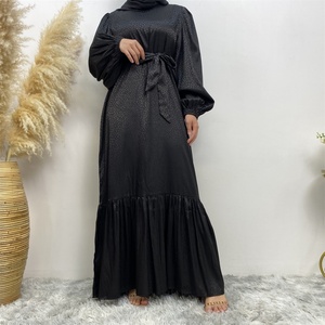 65310 #   Robe longue en satin pour femmes musulmanes, vêtements de haute qualité, design élégant, vente en gros - Product Image 3