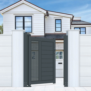Porte battante en Aluminium enduit de poudre, conception de haute qualité, <span class=keywords><strong>portail</strong></span> principal <span class=keywords><strong>coulissant</strong></span> <span class=keywords><strong>et</strong></span> clôture à lamelles - Product Image 2