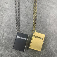 Montre de poche carrée en quartz Death Note, style antique, pour étudiants, en promotion, cadeau, collier, pendentif
