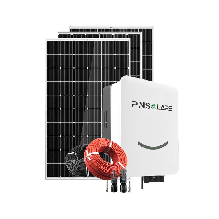 Pnsolare वाणिज्यिक सौर बिजली संयंत्र 200kw 500kw 1 MW सौर पैनलों 1 mw ग्रिड पर सौर ऊर्जा प्रणाली पर फैक्टरी छत