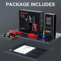 Démarreur de voiture portable 4-en-1 avec pompe à air, kit de secours et booster de batterie pour gonflage des pneus de voiture