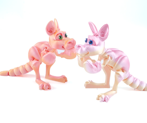 Figura de Canguro Articulado Impreso en 3D, de PLA de Seda Multicolor, Juguete Antiestrés con Articulaciones Flexibles, Estatua Australiana, Regalo - Product Image 3