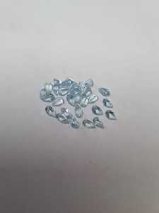 Topaze bleu ciel naturelle, taille brillant rond, 5x7mm, pierre précieuse en vrac |   Pierre précieuse polie et facettée de qualité supérieure pour la fabrication de bijoux |   Vente en gros - Product Image 5