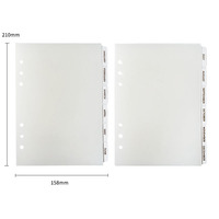 Organiseur de voyage A6 A5 en plastique transparent personnalisé avec feuilles mobiles, reliure à 6 anneaux, intercalaires à onglets et pages d'indexation, avec dorure à chaud
