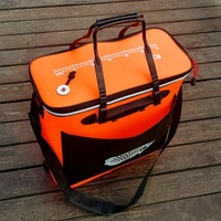 Seau à poisson pliable en EVA pour l'extérieur avec trou d'oxygénation et conception épaissie, accessoires de pêche