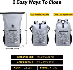 Muestra gratuita de bolsa impermeable - Mochila de 17L - Acceso rápido y fácil para protección de dispositivos - Protege datos y dispositivos contra el hackeo - Product Image 2