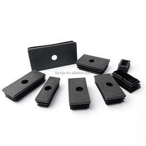 Reutilizável Anti-Slip Tubo Quadrado Tubo de Plástico Plug com Buraco Redondo Cap Stopper End Cap Mesa e Cadeira Foot Pads - Product Image 2