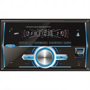 Radio Mobil Universal 1 Din Stereo Aux-in Penerima Fm Tampilan Led Sd Pemutar Mp3 Mobil untuk Mobil