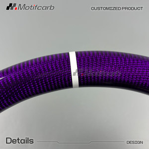 Volante Personalizado de Fibra de Carbono Morado con Empuñaduras Blancas para Ford Mustang GT 4ª generación SVT Cobra Convertible SN95 1994-2004 - Product Image 4