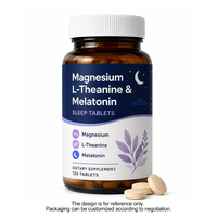 Comprimés de magnésium, L-théanine et mélatonine pour le sommeil, 120 comprimés, complément alimentaire, soutien nocturne