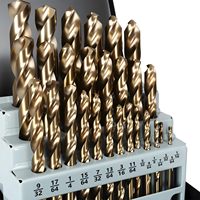 Cobalt 29 pièces M35 jeu de forets en métal 1/16 "-1/2" en acier inoxydable trempé à grande vitesse en alliage droit pour percer des trous