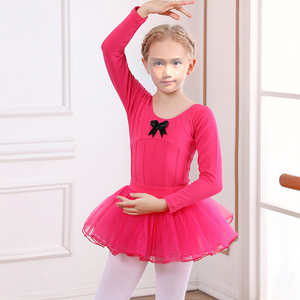 Body da ballo da principessa per bambine bambine bambine bambine bambine body da ginnastica a maniche lunghe con Tutu in Tulle - Product Image 3