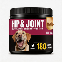 Friandises à mâcher molles Dog Muscle Boost, 90 unités, 270g, haute teneur en protéines, formule 10-en-1 pour la construction musculaire, la récupération, l'énergie, tous âges, aide à la récupération