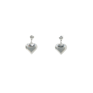Fashion Drop Earrings 316L Stainless Steel PVD Gold Plating <b>Heart</b> Shape Sustainable Resistant Jewelry - Product Image 1