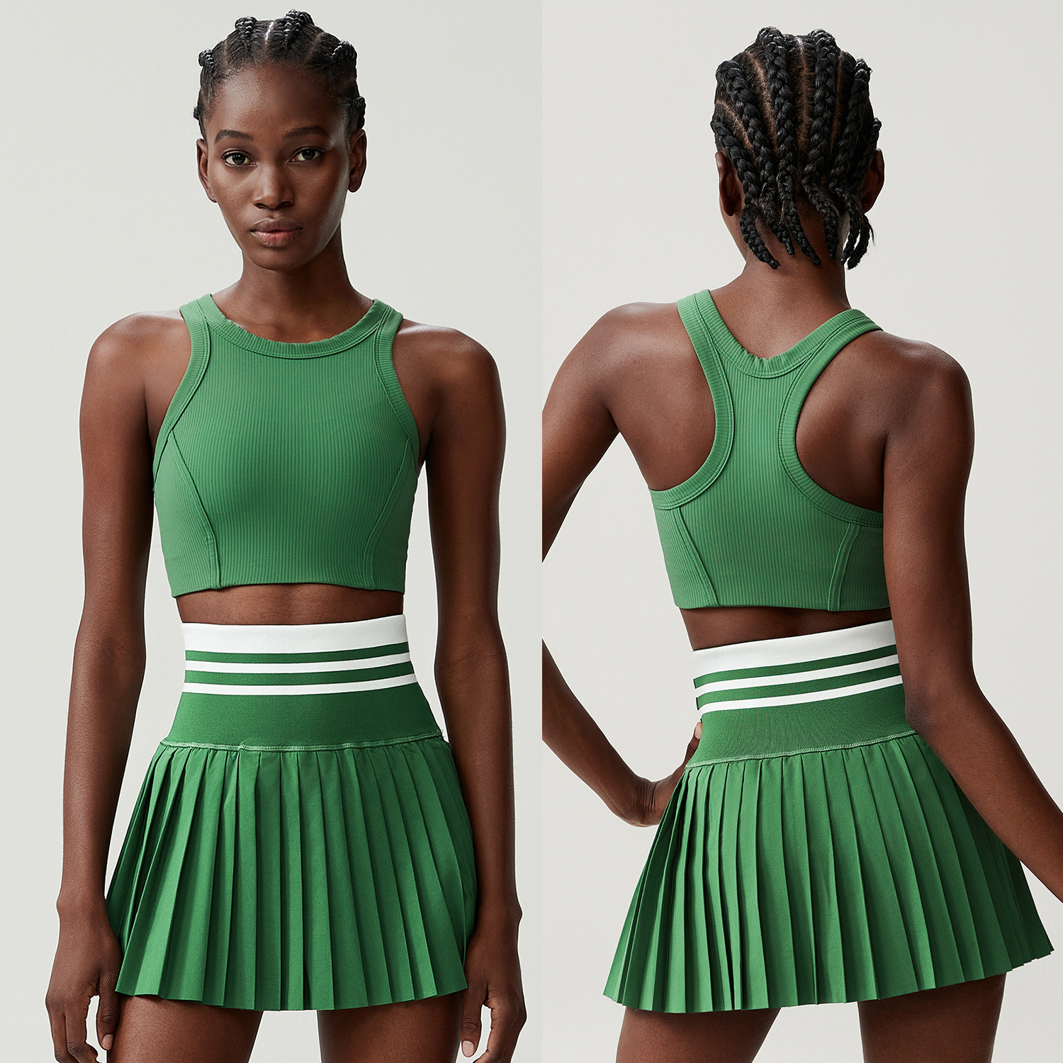 สีเขียวและสีขาว