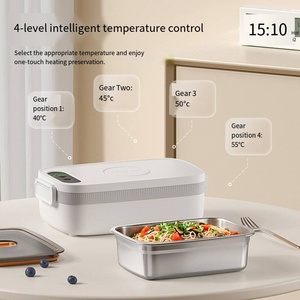 OEM Boîte à lunch électrique portable sans fil rechargeable de 1000ml Contrôle intelligent de la température Affichage LCD Batterie USB Voiture pour le ménage - Product Image 4