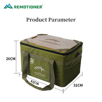 Organisateur d'équipement de plein air 36L, sac de rangement en tissu quadrillé 600D, sac de rangement tactique pour le camping avec table intégrée