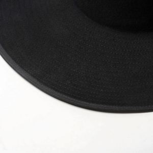 Fashion 2 Tone Casual Outdoor Hats Men and Women 11cm Wide Brim Red Bottom 100% Wool Fedora - Product Image 4