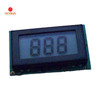 Module LCD 7 segments à 3 chiffres SMS0301C3, série 3 fils, 2,7-5,5 V, semi-transflectif positif pour instruments de mesure de pH