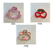 Coréen petit ours métal Ganchos Para El Cabello pinces à cheveux mat dessin animé mignon chat cerise coeur requin pince amour Simple griffe de cheveux
