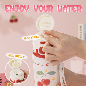 Công Suất Lớn 620Ml 316 Thép Không Gỉ Cách Nhiệt Bình Chân Không Nhỏ Nắp Trà Với Phim Hoạt Hình Dây Đeo Di Động Cho Quà Tặng Doanh Nghiệp - Product Image 5