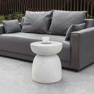 <span class=keywords><strong>Table</strong></span> de jardin en faux terrazzo blanc, uniquement adaptée à votre jardin, mais également adaptée aux espaces de vie comme <span class=keywords><strong>table</strong></span> d'appoint - Product Image 6