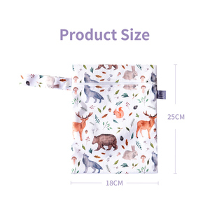 Elinfant Ecological Waterproof Swimwear Swimming Pool Bags Custom Fashion Cloth <strong>Nappy</strong> <strong>Storage</strong> Tote Wet Bag 18*25CM One Zipper - Product Image 3