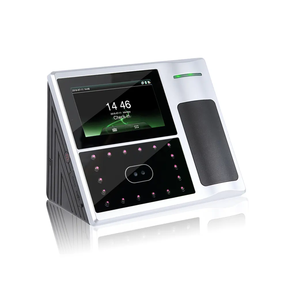 Built in battery 4.3 inch touch-screen biometric machine face recognition biometric time attendance system