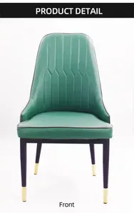 Hot Bán Đồ Nội Thất Nhà Phòng Ăn Ghế Nhà Hàng Giá Rẻ Giá Ăn Tối Kim Loại Khung Thép Ghế Nhung Ding Ghế Với Chân Vàng - Product Image 4