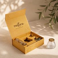 Boîtes d'emballage en carton rigide personnalisées avec impression et gaufrage pour Shilajit, bouteilles de miel, et boîtes en papier pour miel avec cuillère