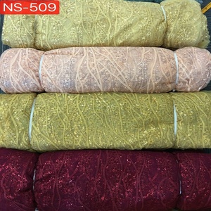 Productos Más Vendidos, <span class=keywords><strong>Tela</strong></span> Bordada con Lentejuelas, <span class=keywords><strong>Tela</strong></span> de Encaje con Lentejuelas Doradas <span class=keywords><strong>para</strong></span> Vestidos - Product Image 5