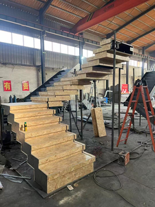 הסיטונאי מעקה זכוכית מגממעקה בלוקים צפים מדרגות עליית גג דירה מווילה עץ - Product Image 4