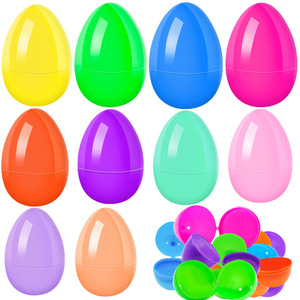 Uova di Pasqua in Plastica 4x6cm: Gusci di Uova Decorativi Apribili e Colorati <span class=keywords><strong>per</strong></span> Caccia alle Uova e Regali <span class=keywords><strong>per</strong></span> Feste, 6 Pezzi/Sacchetto Colori Misti - Product Image 1