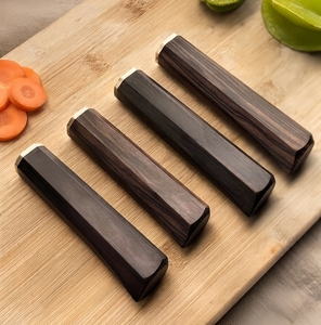 Mango de cuchillo de madera hecho a mano con acabado mate, diseño minimalista para uso en cocina, material de ébano/madera de hierro/roble, servicio OEM/ODM - Product Image 1