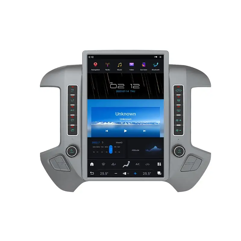 2024 새로운 세대 안드로이드 11 자동차 라디오 GPS 네비게이션 자동차 스테레오 비디오 DVD 플레이어 시보레 GMC Silverado 2013-2019