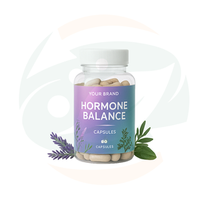 Kapsul Penyeimbang Hormon Label Pribadi OEM untuk Wanita, Suplemen Kesuburan yang Mendukung Kesehatan Ovarium, Metabolisme Estrogen, Dewasa - Product Image 1