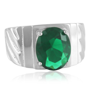 yunnique Geometric Black Stone <b>Ring</b> Prong Setting Unisex Fashion Jewelry - Product Image 3