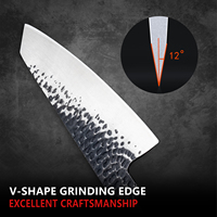 Grandsharp DIY Lame de couteau sans manche en acier à haute teneur en carbone 9Cr18Mov, Lames vierges pour couteaux de cuisine Chef, Santoku, Kiritsuke
